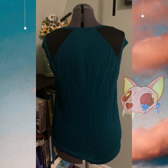 💀 Teal Dressy Tank Top - Picture 2 of 4